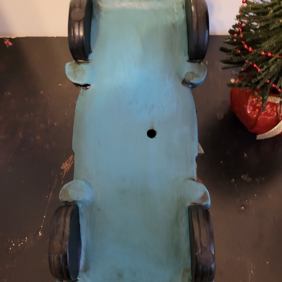 Vtg style Blue Truck And Christmas Tree - Picture 7 of 13